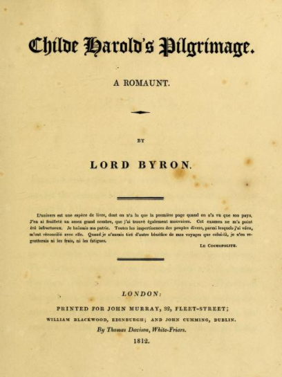 Childe Harold's Pilgrimage - George Gordon Byron Byron